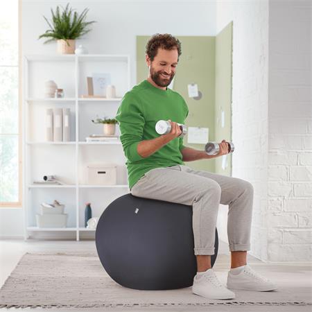 Ülőlabda, nehezékkel, 65cm, LEITZ "Ergo Active", sötétszürke - Image 8