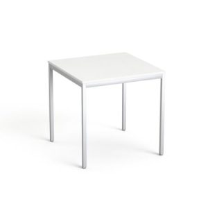 Általános asztal fémlábbal, 75x75 cm, MAYAH "Ajándékdom SV-37", fehér