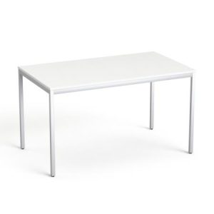 Általános asztal fémlábbal, 75x130 cm, MAYAH "Ajándékdom SV-38", fehér