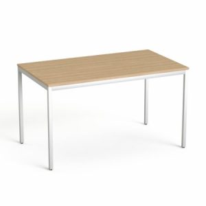 Általános asztal fémlábbal, 75x130 cm, MAYAH "Ajándékdom SV-38", kőris