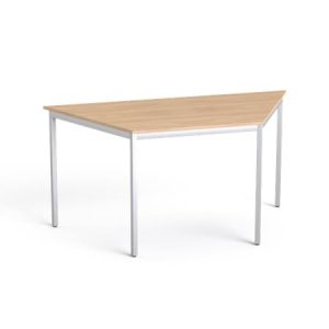 Általános asztal fémlábbal, trapéz alakú, 75x150/75 cm, MAYAH "Ajándékdom SV-41", tölgy