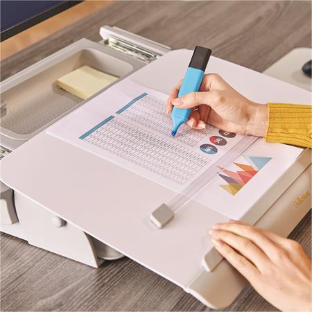 Író pad/dokumentumtartó, FELLOWES "Hana™", fehér - Image 2
