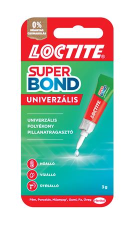 Pillanatragasztó, 3 g, HENKEL "Loctite Super Bond Liquid"