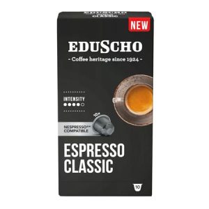 Kávékapszula, Nespresso® kompatibilis, 10 db, EDUSCHO "Espresso Classic"