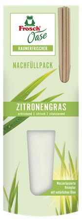 Légfrissítő, 90 ml, utántöltő, FROSCH "Oase", citromfű