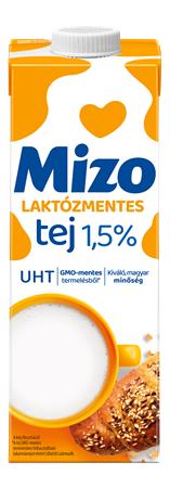 Tartós tej, dobozos, laktózmentes, 1,5%, 1 l, MIZO