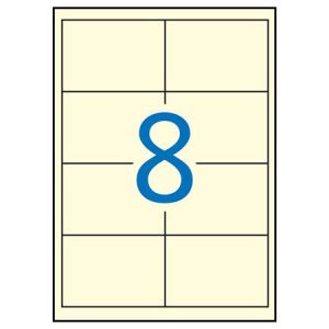 Etikett, 97x67,7 mm, színes, APLI, krémszínű, 160 etikett/csomag