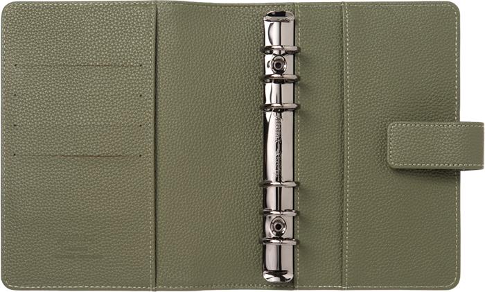Kalendárium, gyűrűs, betétlapokkal, personal méret, FILOFAX "Camden", oliva - Image 3