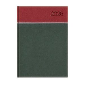 Naptár, tervező, A5, napi, TOPTIMER, "Young", bordó-fehér-zöld