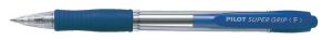 Golyóstoll, 0,22 mm, nyomógombos, PILOT "Super Grip", kék