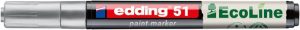 Lakkmarker, 1-2 mm, EDDING "51", ezüst