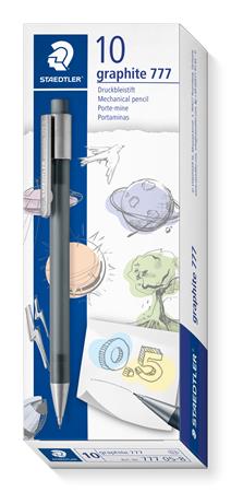 Nyomósirón, 0,5 mm, STAEDTLER "Graphite 777", szürke - Image 2