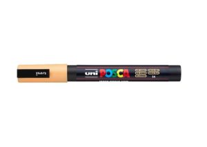 Dekormarker, 0,9-1,3 mm, UNI "Posca PC-3M", világos narancssárga