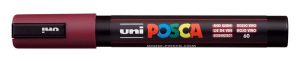 Dekormarker, 1,8-2,5 mm, UNI "Posca PC-5M", vörösbor