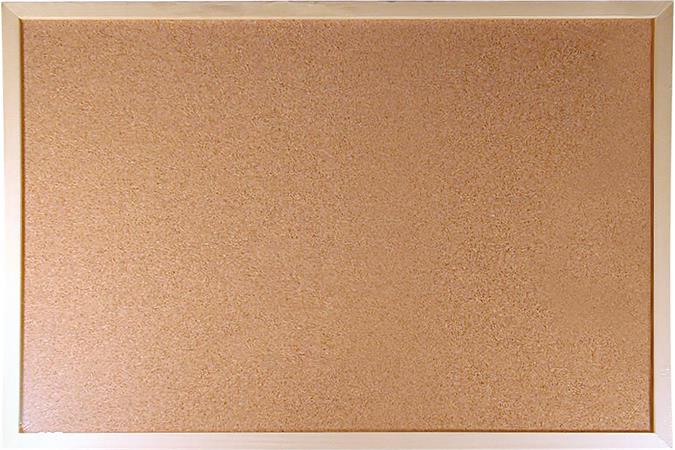 Parafatábla, kétoldalas (parafa/parafa), 60x90 cm, fa keret, VICTORIA VISUAL - Image 2