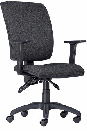Irodai forgószék, szövetborítás, állítható karfával, fekete lábkereszt, memóriahabos, "Cinque ASYN LX", szürke