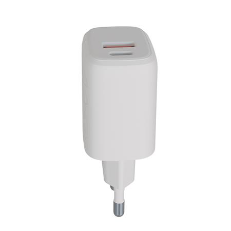 Hálózati töltő, USB-A + USB-C, 12W, AVAX "CH312W Speedy", fehér - Image 2