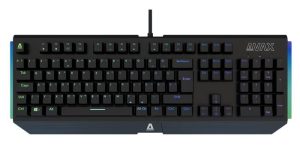 Billentyűzet, vezetékes, HUN, gaming, alumínium, AVAX "FS01", fekete