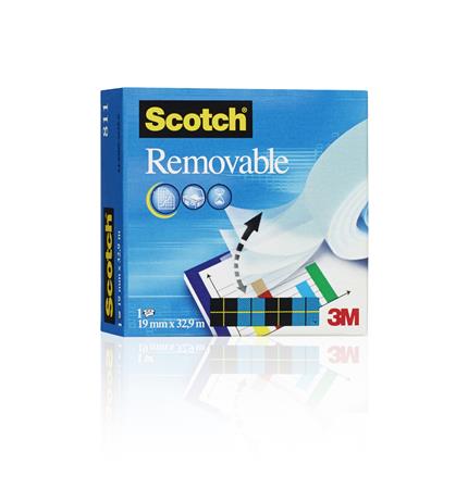 Ragasztószalag, 19 mm x 33 m, eltávolítható, 3M SCOTCH "Removable 811"