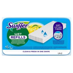 Nedves padlótörlő kendő, utántöltő, 24 db, SWIFFER "Sweeper", citrus illat