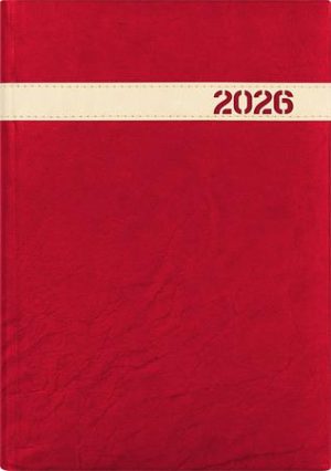 Naptár, tervező, A5, napi, DAYLINER, "The Boss", bordó