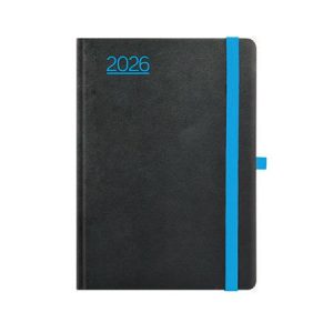 Naptár, tervező, A5, napi, TOPTIMER, "Nero", fekete-kék