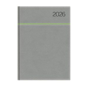 Naptár, tervező, B5, heti, TOPTIMER, "Young", szürke-zöld