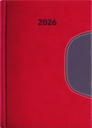 Naptár, tervező, B5, heti, DAYLINER "Memphis", piros-szürke