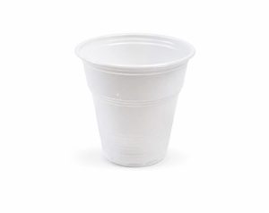 Műanyag pohár, 1 dl, 100 db, fehér