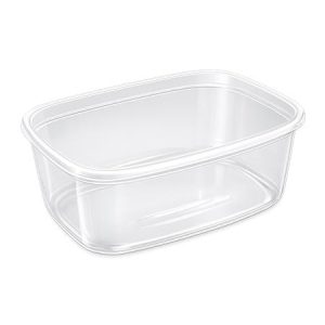Műanyag tál, tetőzhető, 750 ml, 50 db "Svéd"