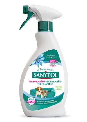 Kisállat szagsemlegesítő és fertőtlenítő spray, textíliákhoz, 500 ml, SANYTOL