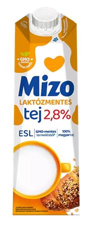 Tartós tej, dobozos, laktózmentes, 2,8%, 1 l, MIZO