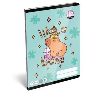 Füzet, tűzött, A5, vonalas, 32 lap, 2. osztály, LIZZYSULI, "Lollipop Capybara","12-32"