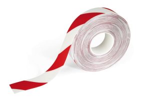 Jelölőszalag, 50 mm x 30 m, 0,5 mm, DURABLE, "DURALINE® ", piros-fehér