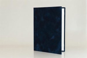 Oklevéltartó, A5, exkluzív, plüss, 2 db A5 oklevélhez, kék