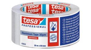 Alumínium szalag, 50 mm x 50 m, TESA® "Professional 63632", ezüst