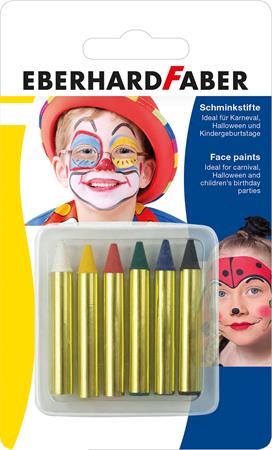 Arcfesték, mini, EBERHARD FABER, 6 különböző szín