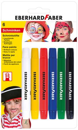 Arcfesték, csavarható, EBERHARD FABER, 6 különböző szín
