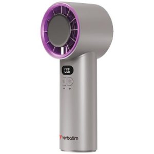 Kézi ventilátor, VERBTIM "Cool’n’Go IceTouch", szürke-lila