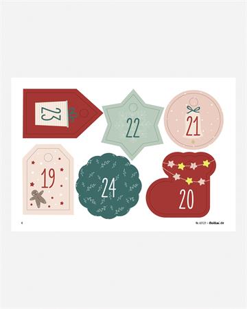 Adventi naptár, tasakos, juta hatás, FOLIA "Nature", természetes hatású - Image 4