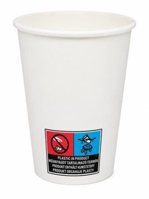 Papírpohár, 2 dl, 80 mm átmérő, 50 db, fehér