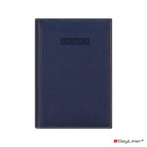 Naptár, tervező, A5, napi, DAYLINER, "Sherwood", kék