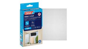 Szúnyogháló, ablakra, tépőzáras, 1,1 x 1,3 m, TESA® "Insect Stop", antracit