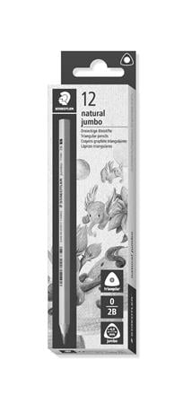 Grafitceruza, 2B, háromszögletű, vastag, STAEDTLER "Noris® natural jumbo 119N"