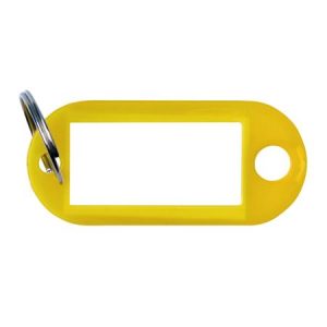 Kulcscímke, 50x20 cm, 10 db, OFFICE PRODUCTS, sárga