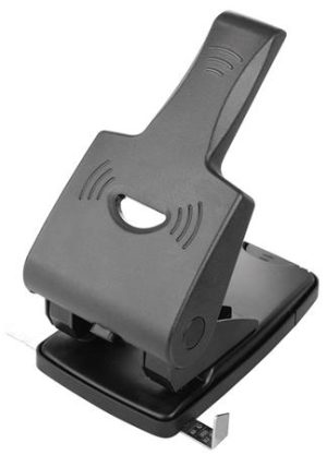 Lyukasztó, kétlyukú, 65 lap, fém, OFFICE PRODUCTS "HD", fekete
