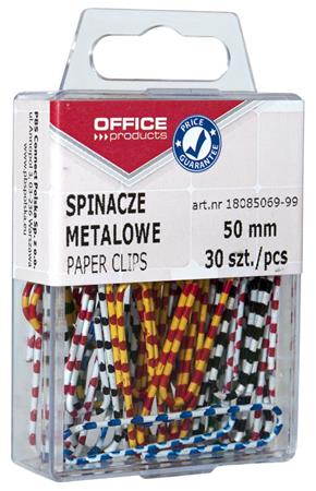 Gemkapocs, 50 mm, csíkos, OFFICE PRODUCTS, színes
