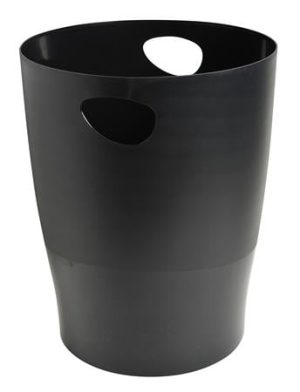 Papírkosár, 15 liter, PP, EXACOMPTA "Ecobin Economy", fekete