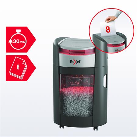 Iratmegsemmisítő, konfetti, 200 lap, REXEL "ShredMax AutoFeed+ 200X P4" - Image 6