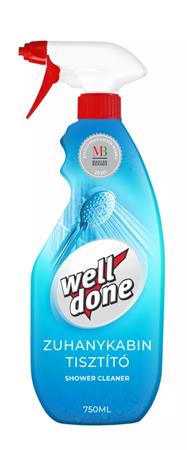 Zuhanykabin tisztító, 750 ml, WELL DONE
